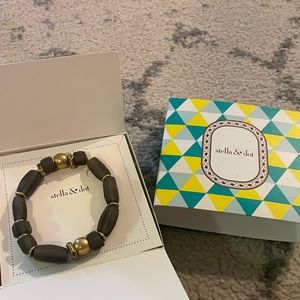 Black & gold Stella & Dot bracelet. New in box.